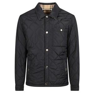 Burberry Quilted Button-Up Black Coat - NWT